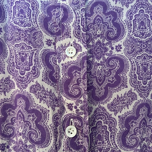 J Crew Purple and white button down shirt - Picture 4 of 9